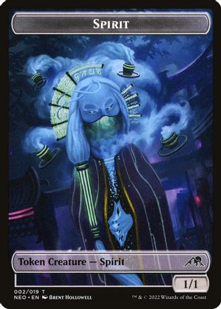 Spirit (002) // Spirit (009) Double-sided Token (NEO-2 // 9) - Kamigawa: Neon Dynasty Foil