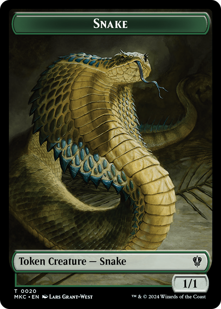 Snake (TMKC-020) - Murders at Karlov Manor Commander Tokens Foil