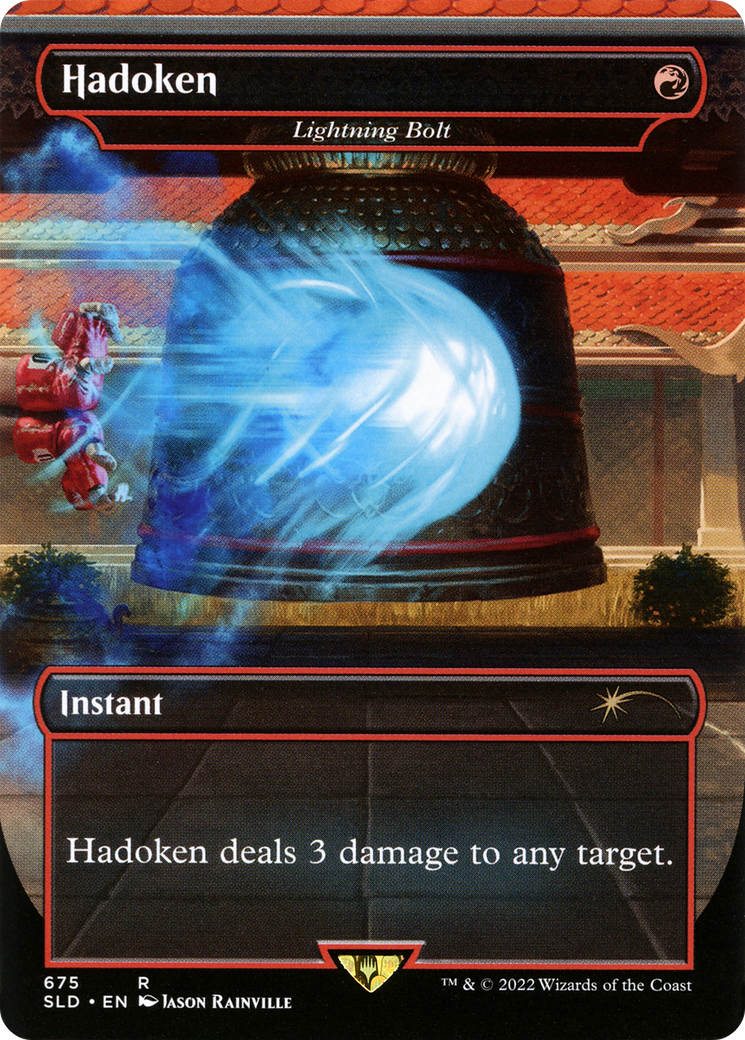 Hadoken - Lightning Bolt (SLD-675) - Secret Lair Drop / Hadoken (Borderless) Foil