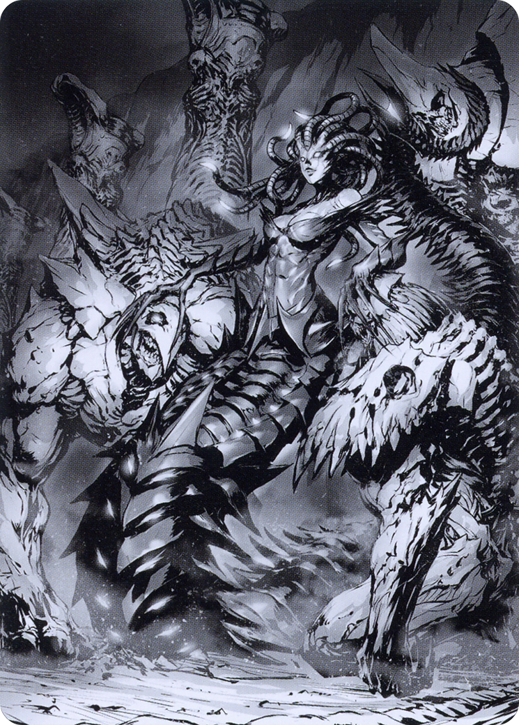 Vraska, Betrayal's Sting // Vraska, Betrayal's Sting (AONE-072) - Phyrexia: All Will Be One Art Series (Borderless)