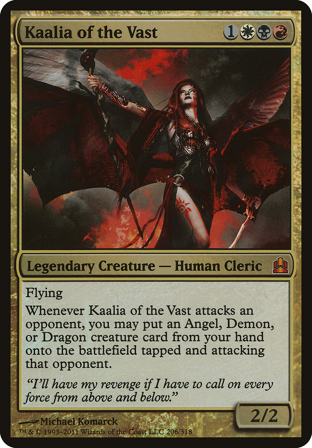 Kaalia of the Vast (Commander) (OVER-206) - Commander 2011 Oversized Foil