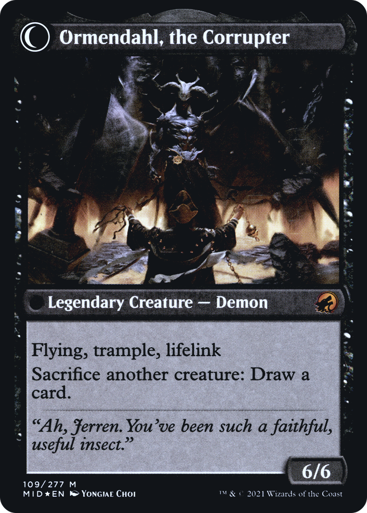 Jerren, Corrupted Bishop (PRE-109) - Innistrad: Midnight Hunt Promos: (Double Faced Transform) Foil