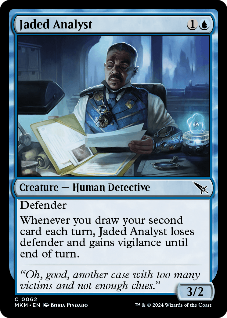 Jaded Analyst (MKM-062) - Murders at Karlov Manor Foil