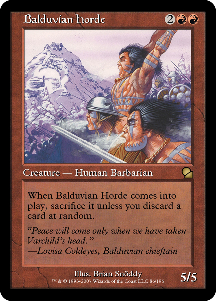 Balduvian Horde (ME1-086) - Masters Edition Foil