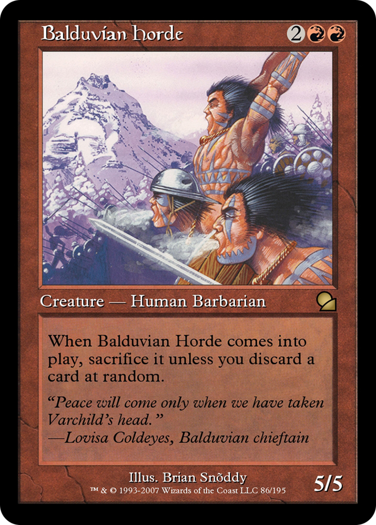 Balduvian Horde (ME1-086) - Masters Edition Foil
