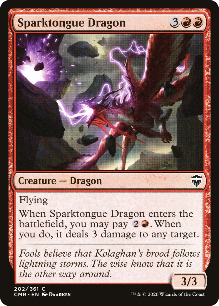 Sparktongue Dragon (CMR-202) - Commander Legends Foil