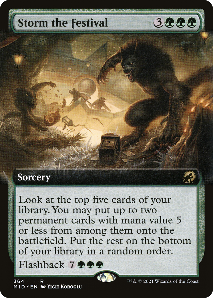 Storm the Festival (Extended Art) (MID-364) - Innistrad: Midnight Hunt: (Extended Art)