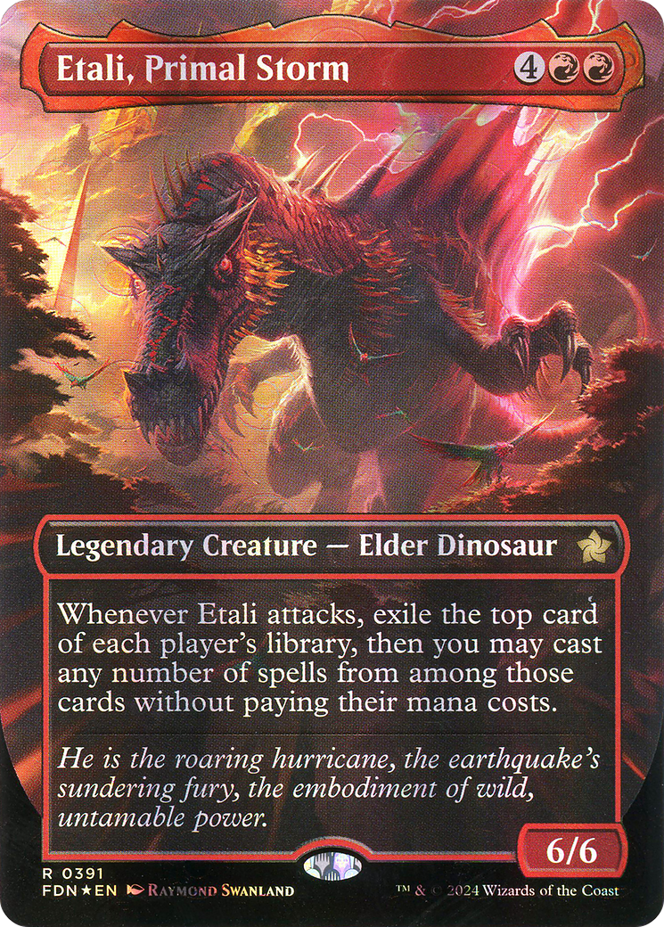 Etali, Primal Storm (Borderless) (Mana Foil) (FDN-391) - Foundations (Borderless) Foil