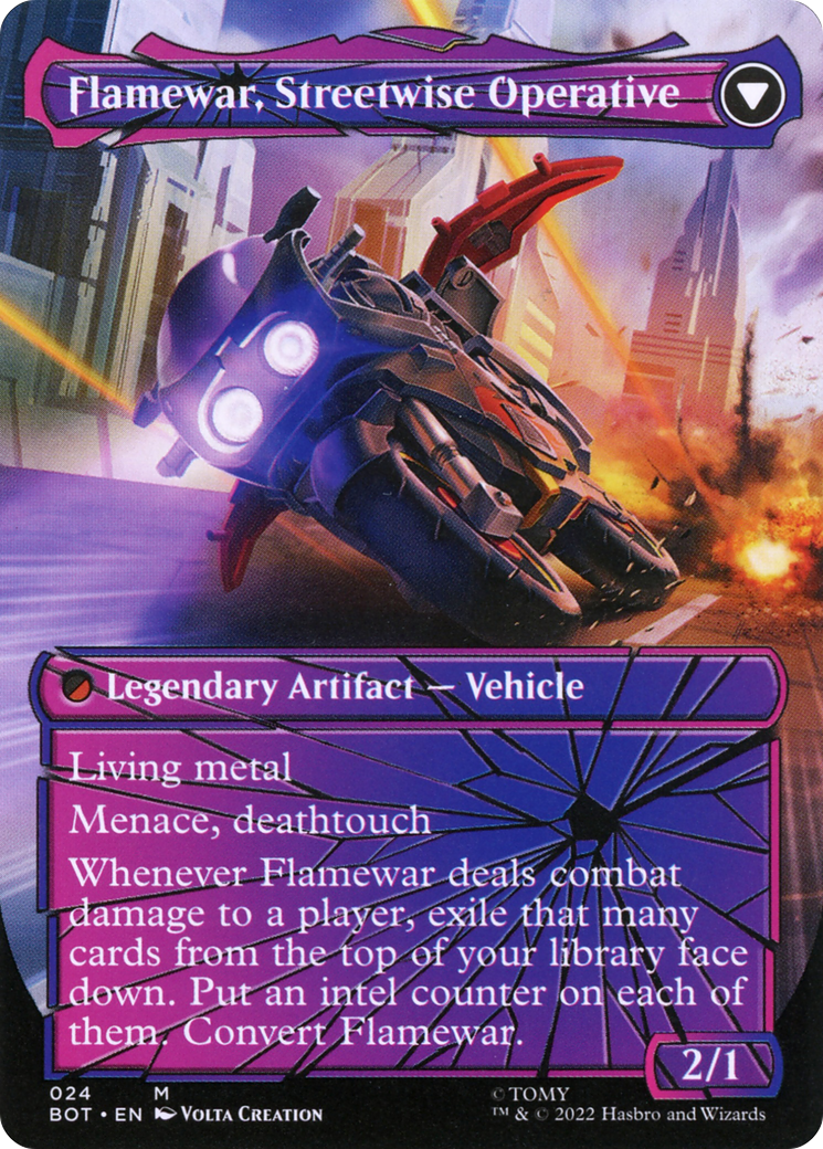 Flamewar, Brash Veteran (Shattered Glass) (BOT-024) - Transformers: (shatteredglass, convertdfc) (Borderless)