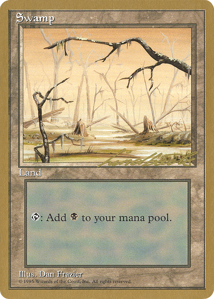 Swamp (A) - 1996 Leon Lindback (4ED) (WCD-) - Pro Tour Collector Set