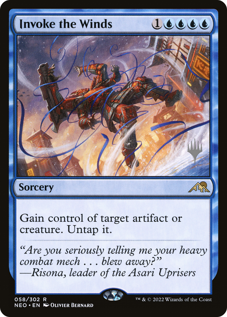 Invoke the Winds (PPNEO-058) - Kamigawa: Neon Dynasty Promos