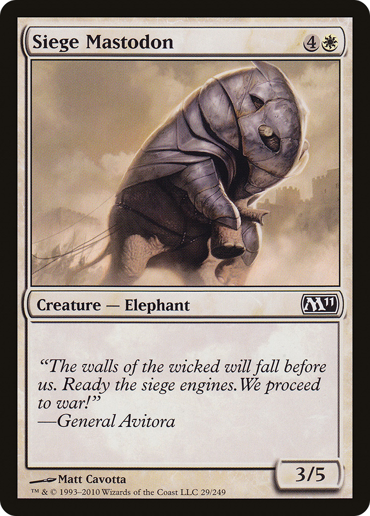 Siege Mastodon (M11-029) - Magic 2011 Foil