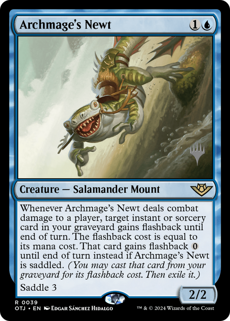 Archmage's Newt (PPOTJ-039) - Outlaws of Thunder Junction Promos Foil
