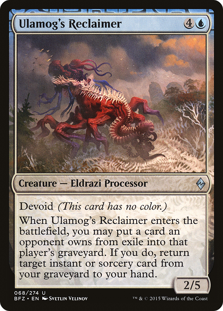 Ulamog's Reclaimer (BFZ-068) - Battle for Zendikar: (devoid)