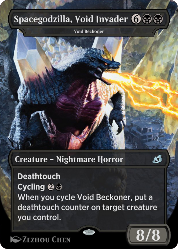 Spacegodzilla, Death Corona - Void Beckoner (IKO-373A) - Ikoria: Lair of Behemoths / Spacegodzilla, Void Invader (Borderless)