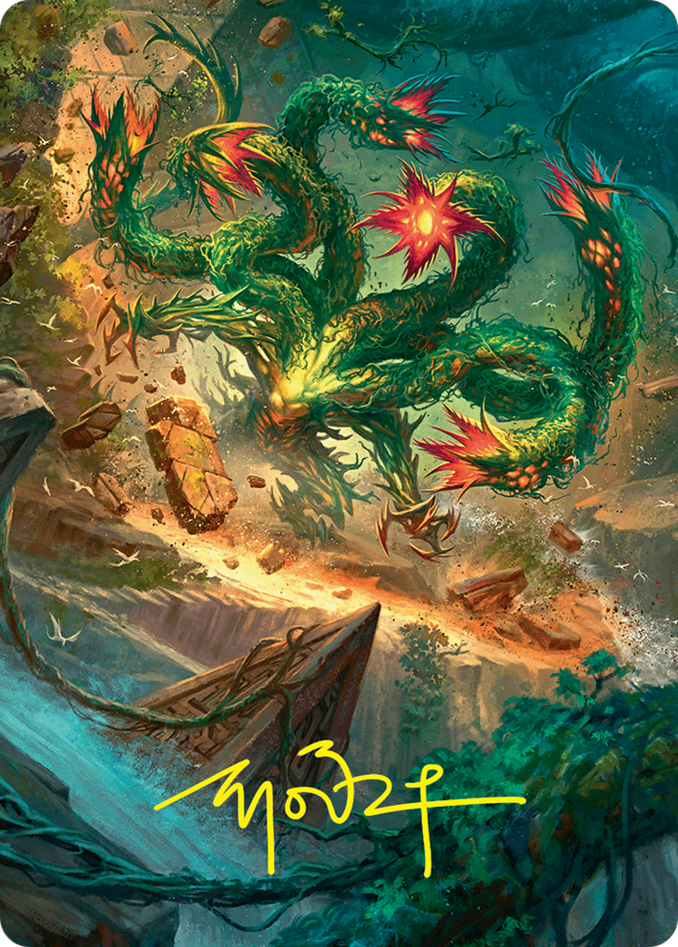 Mossborn Hydra // Mossborn Hydra (AFDN-042) - Foundations Art Series (Borderless)