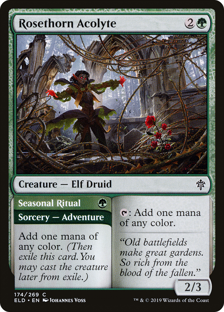 Rosethorn Acolyte (ELD-174) - Throne of Eldraine Foil