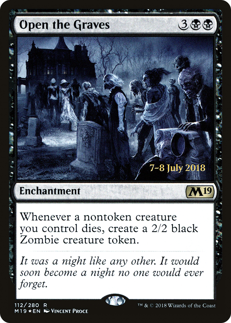 Open the Graves (PRE-112) - Core Set 2019 Promos Foil