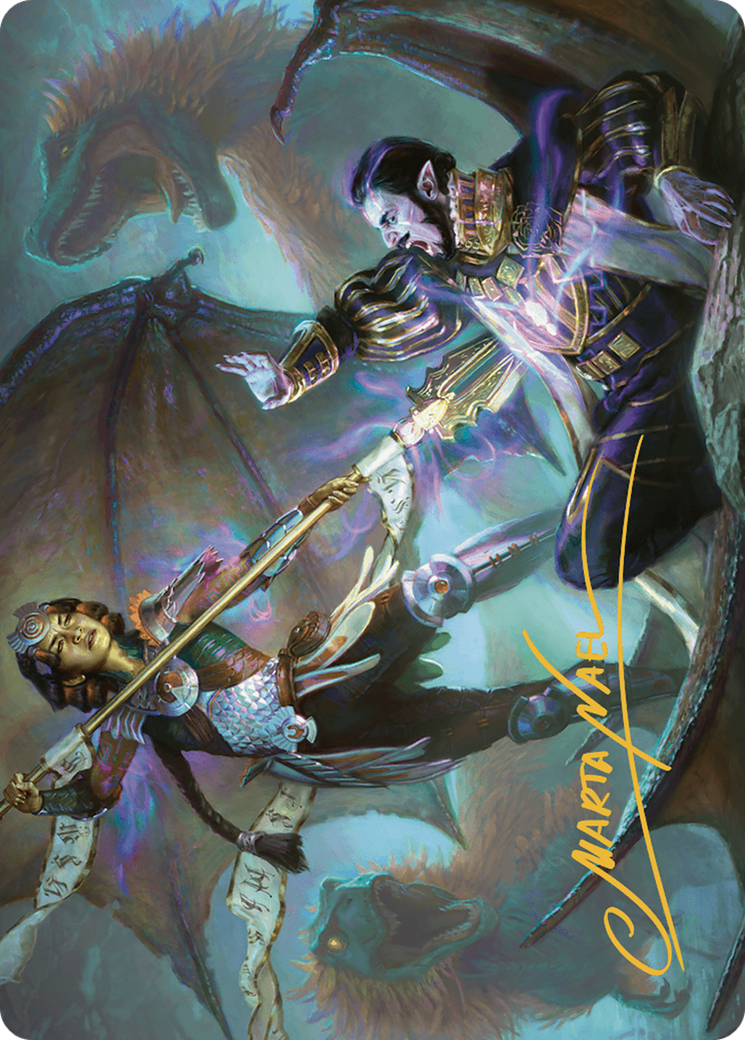Huatli's Final Strike // Huatli's Final Strike (ALCI-028) - The Lost Caverns of Ixalan Art Series (Borderless) Foil