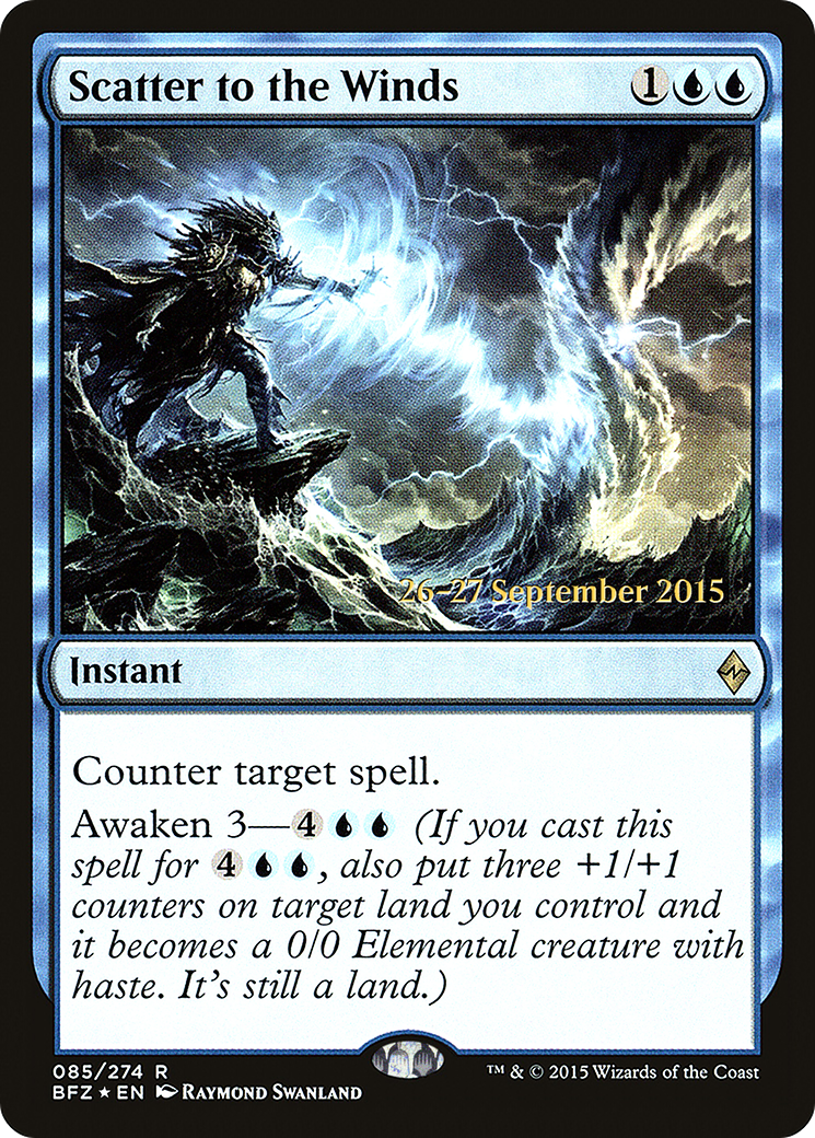 Scatter to the Winds (PRE-085) - Battle for Zendikar Promos Foil