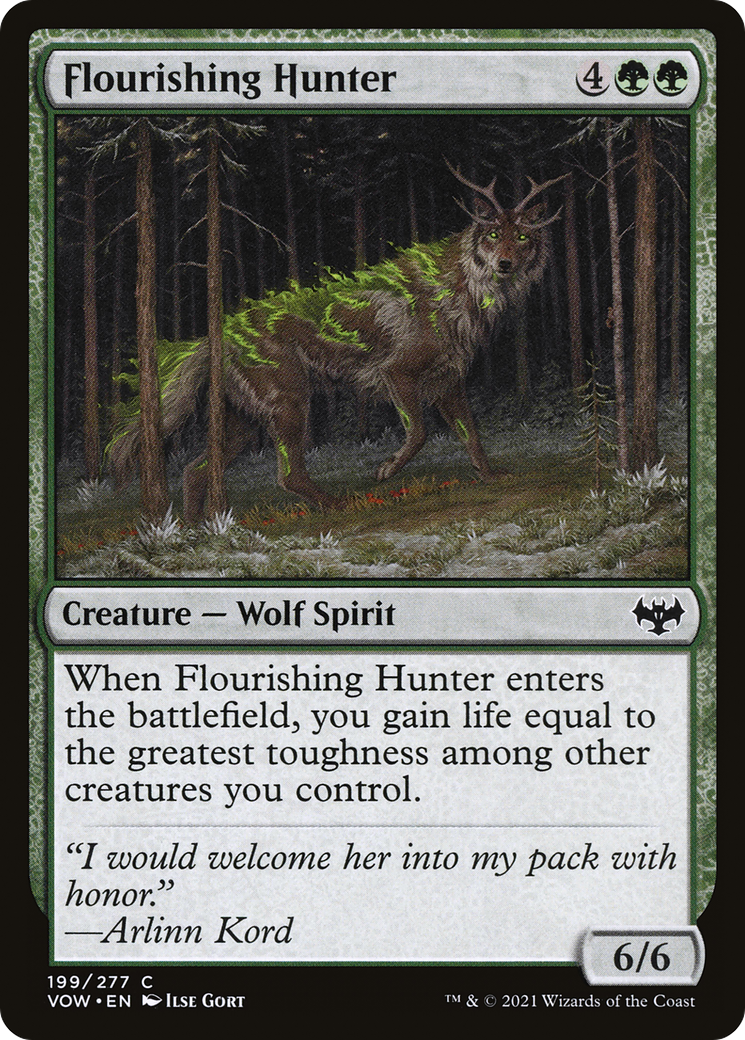 Flourishing Hunter (VOW-199) - Innistrad: Crimson Vow Foil