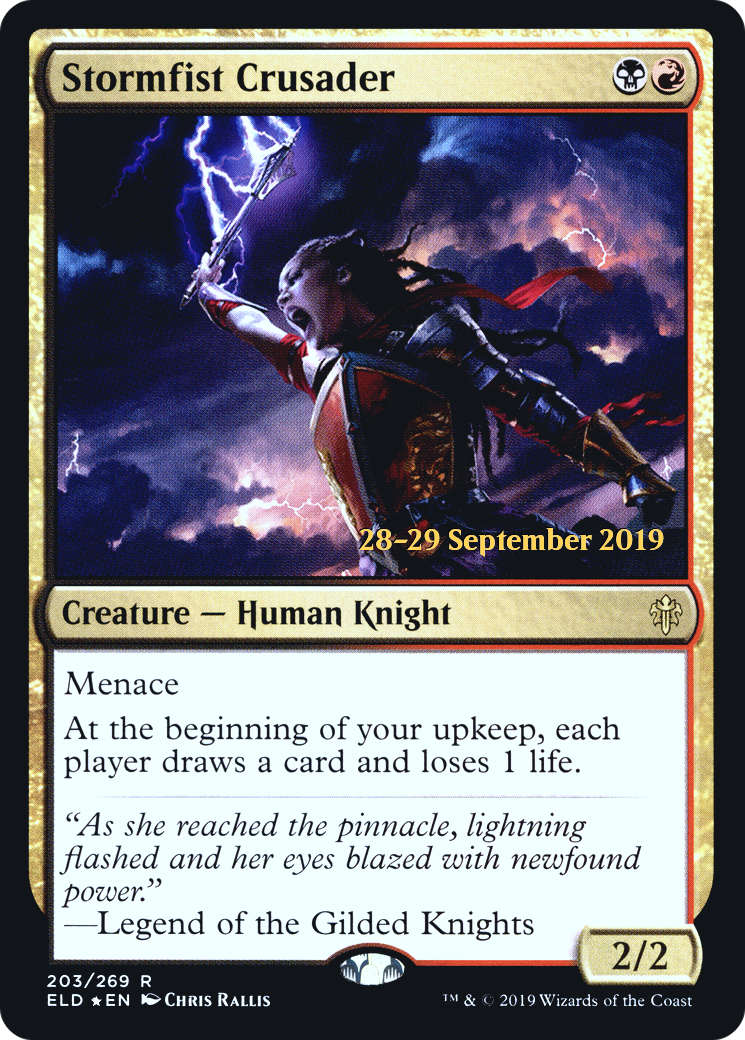Stormfist Crusader (PRE-203) - Throne of Eldraine Promos Foil