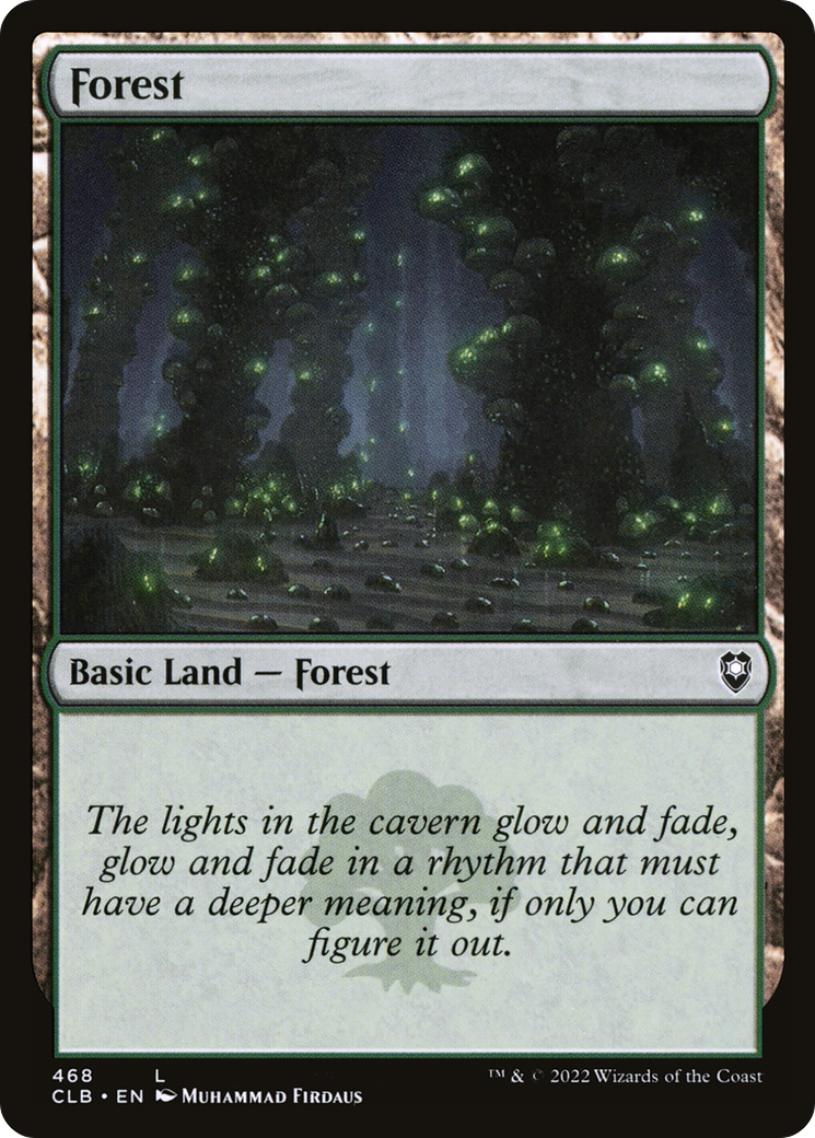 Forest (468) (CLB-468) - Commander Legends: Battle for Baldur's Gate Foil