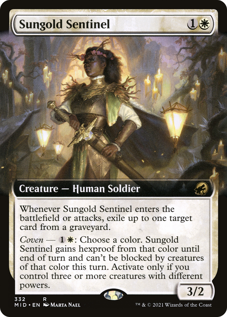 Sungold Sentinel (Extended Art) (MID-332) - Innistrad: Midnight Hunt: (Extended Art)
