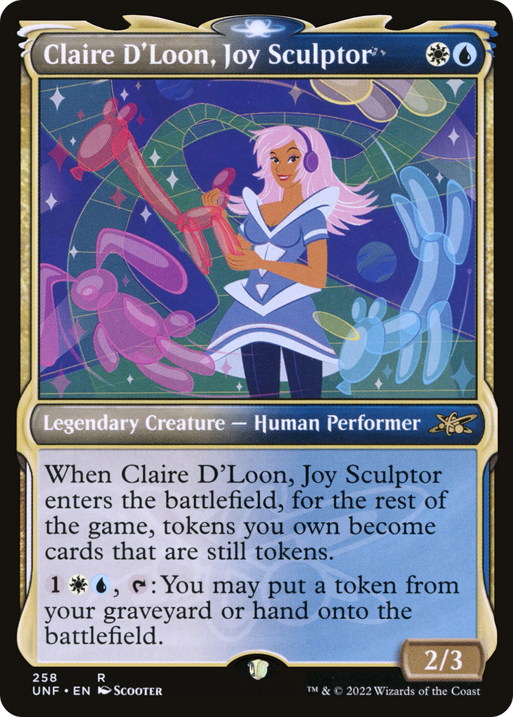 Claire D'Loon, Joy Sculptor (Showcase) (UNF-258) - Unfinity: (Showcase) Foil