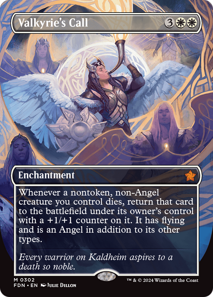 Valkyrie's Call (Borderless) (FDN-302) - Foundations: (enchantment) (Borderless) Foil