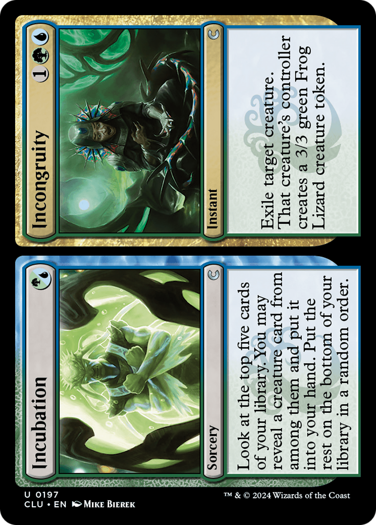 Incubation // Incongruity (CLU-197) - Ravnica: Clue Edition