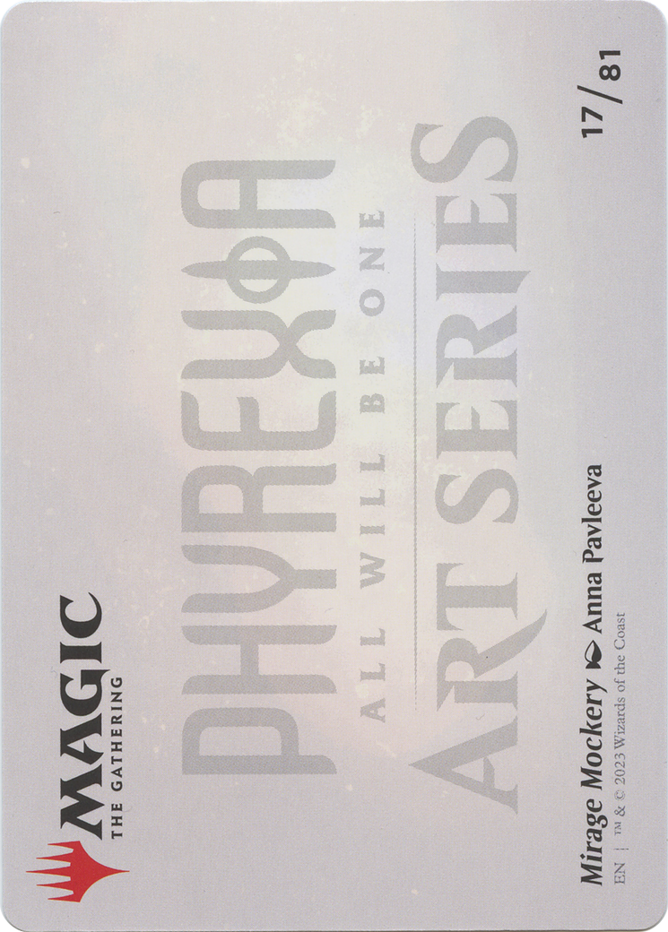 Mirage Mockery // Mirage Mockery (AONE-017) - Phyrexia: All Will Be One Art Series (Borderless) Foil