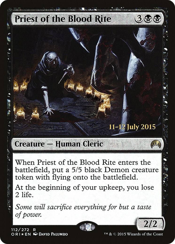 Priest of the Blood Rite (PRE-112) - Magic Origins Promos Foil