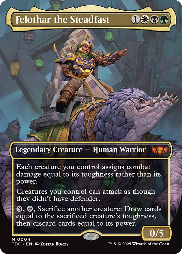 Felothar the Steadfast (Borderless) (TDC-004) - Commander: Tarkir: Dragonstorm (Borderless)