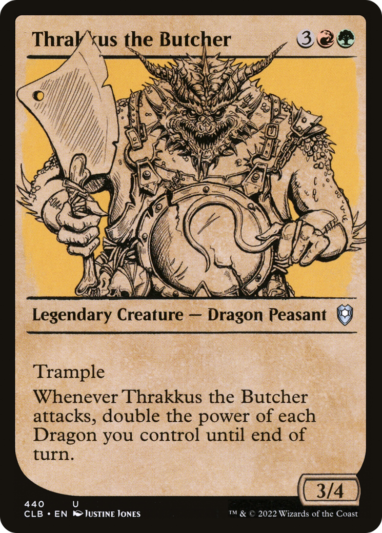 Thrakkus the Butcher (Showcase) (CLB-440) - Commander Legends: Battle for Baldur's Gate: (Showcase)
