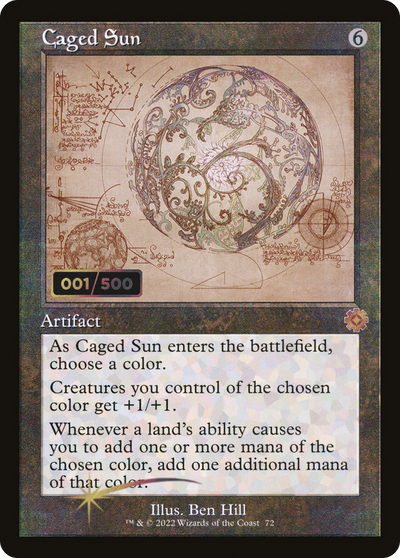 Caged Sun (Schematic) (Serial Numbered) (BRR-072) - The Brothers' War Retro Artifacts Foil