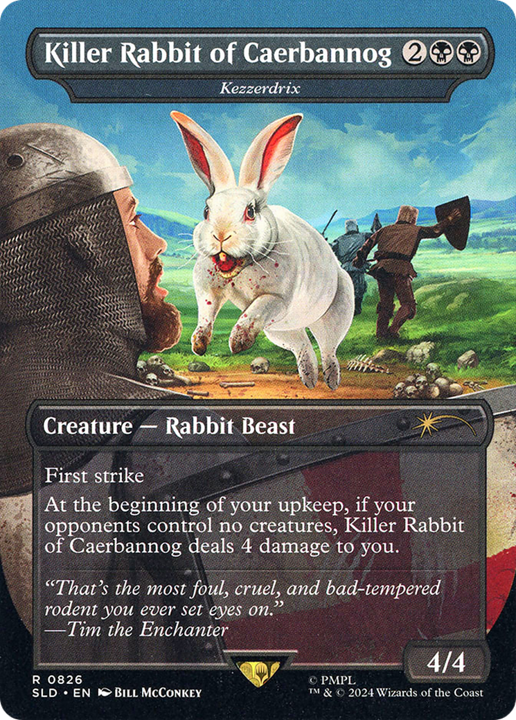 Killer Rabbit of Caerbannog - Kezzerdrix (SLD-826) - Secret Lair Drop / Killer Rabbit of Caerbannog (Borderless) Foil