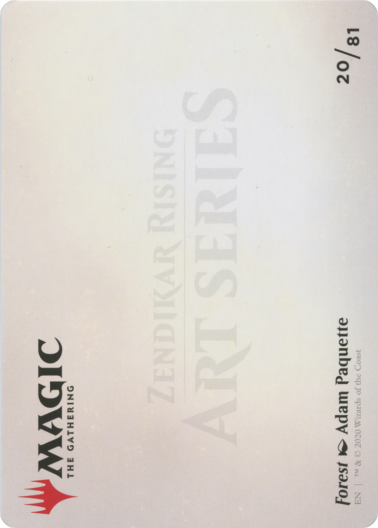 Forest // Forest (AZNR-020) - Zendikar Rising Art Series (Borderless)