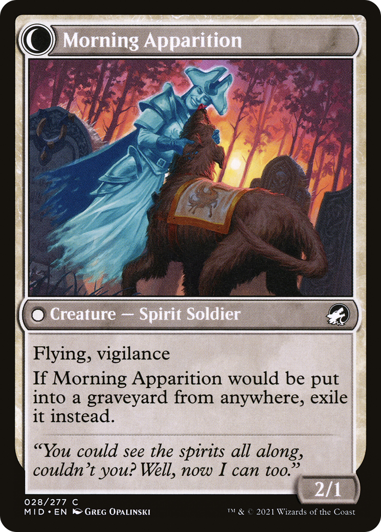 Mourning Patrol (MID-028) - Innistrad: Midnight Hunt: (Double Faced Transform)