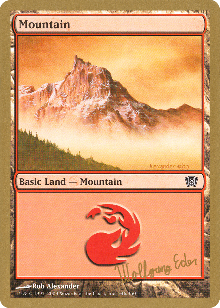 Mountain (346) - 2003 Wolfgang Eder (8ED) (WCD-) - World Championship Decks 2003