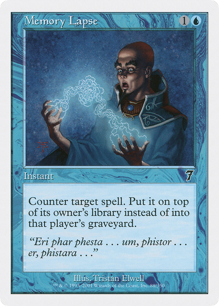 Memory Lapse (7ED-088) - 7th Edition Foil