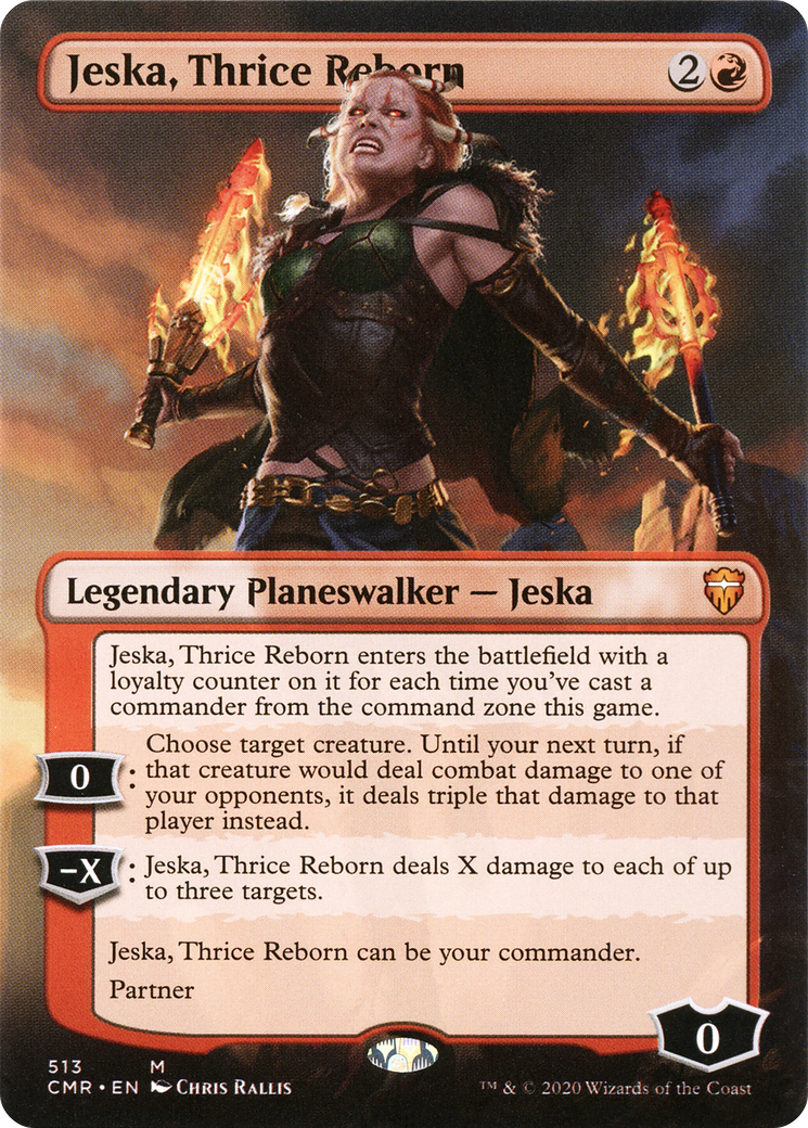 Jeska, Thrice Reborn (Borderless) (CMR-513) - Commander Legends (Borderless)