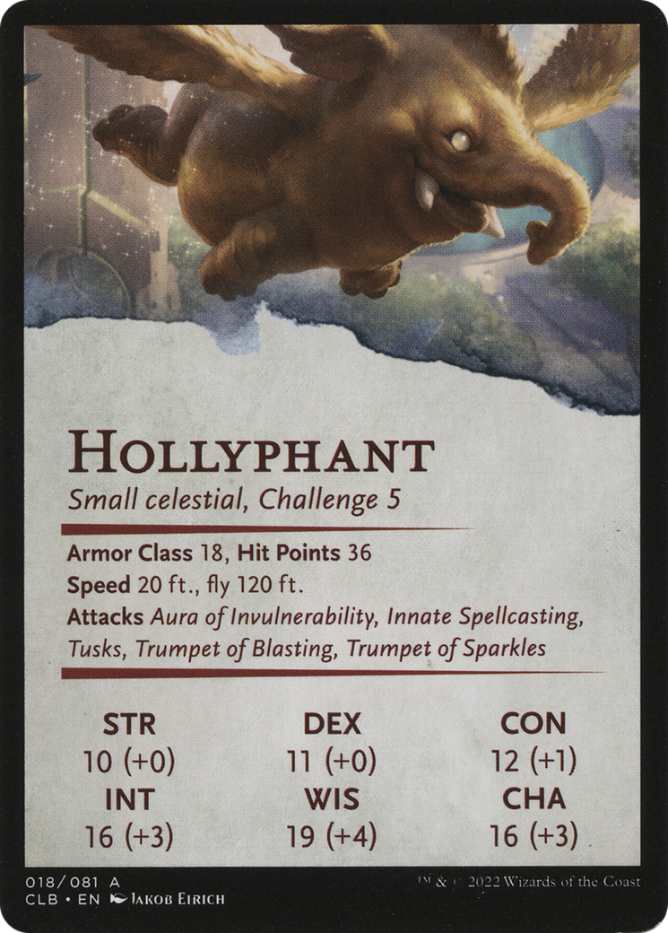 Lulu, Loyal Hollyphant // Lulu, Loyal Hollyphant (ACLB-018) - Battle for Baldur's Gate Art Series (Borderless) Foil