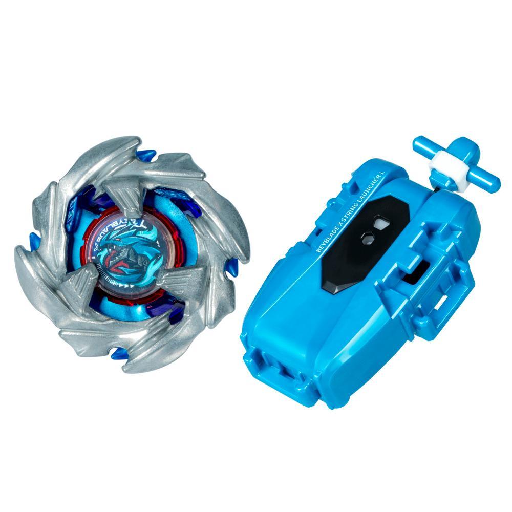Beyblade X: Cobalt Dragoon 2-60C Deluxe Left-Spin String Launcher