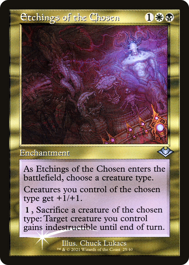 Etchings of the Chosen (Retro Frame) (MH1-025) - Modern Horizons 1 Timeshifts Etched Foil