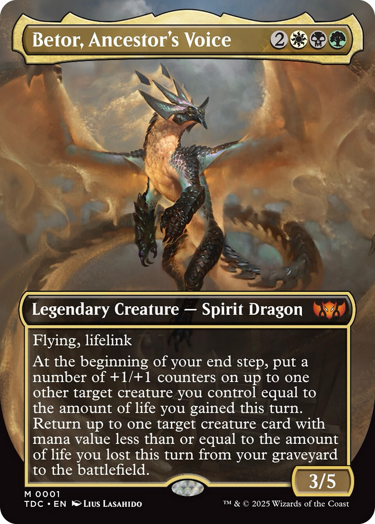 Betor, Ancestor's Voice (Borderless) (TDC-001) - Commander: Tarkir: Dragonstorm (Borderless) Foil