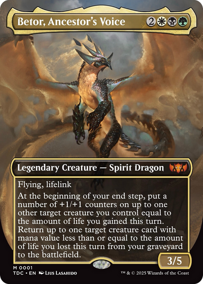 Betor, Ancestor's Voice (Borderless) (TDC-001) - Commander: Tarkir: Dragonstorm (Borderless) Foil