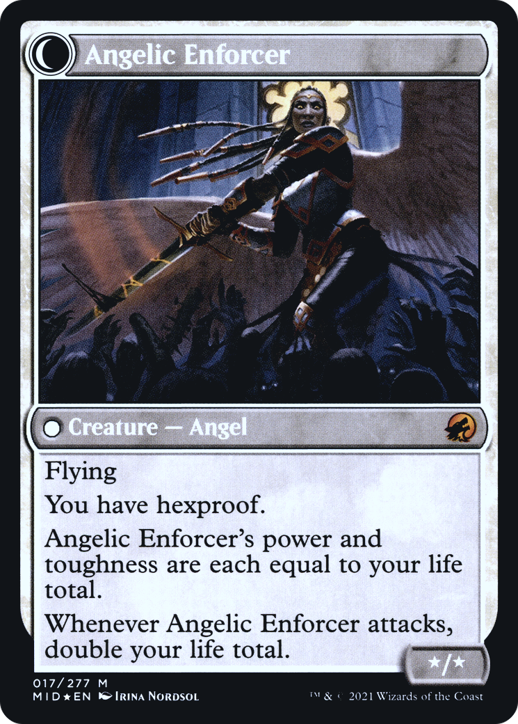 Enduring Angel (PRE-017) - Innistrad: Midnight Hunt Promos: (Double Faced Transform) Foil