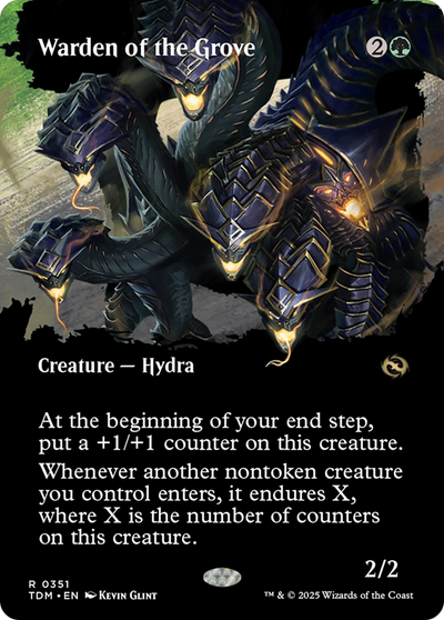Warden of the Grove (Borderless) (TDM-351) - Tarkir: Dragonstorm: (Showcase) (Borderless)