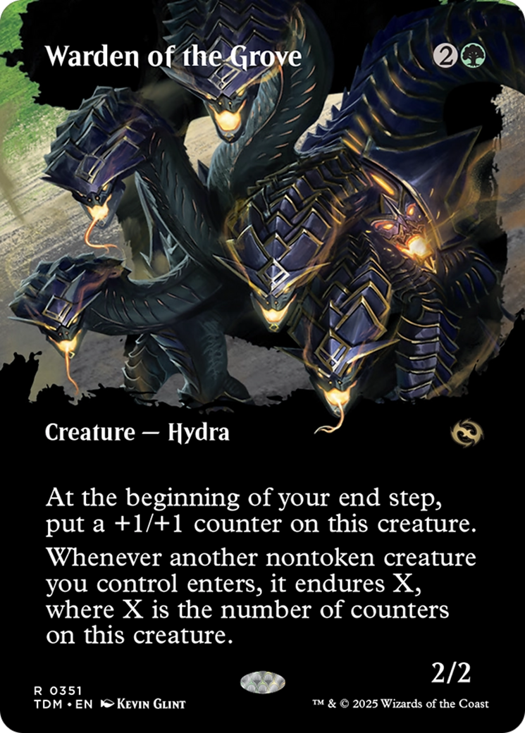Warden of the Grove (Borderless) (TDM-351) - Tarkir: Dragonstorm: (Showcase) (Borderless) Foil